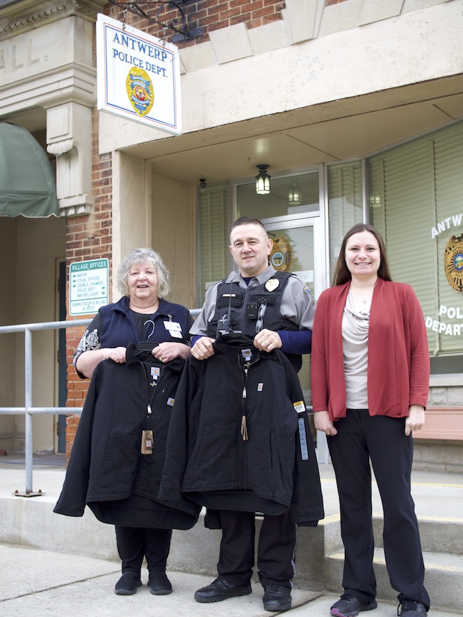 Antwerp Police Stays Warm from Meijer Donation West Bend News